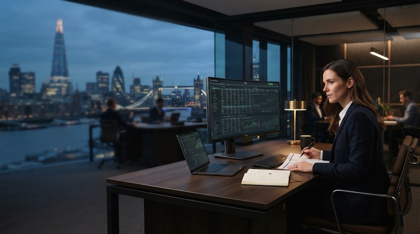 Titan Holdimony real-time risk analytics dashboard displayed on a trading workstation